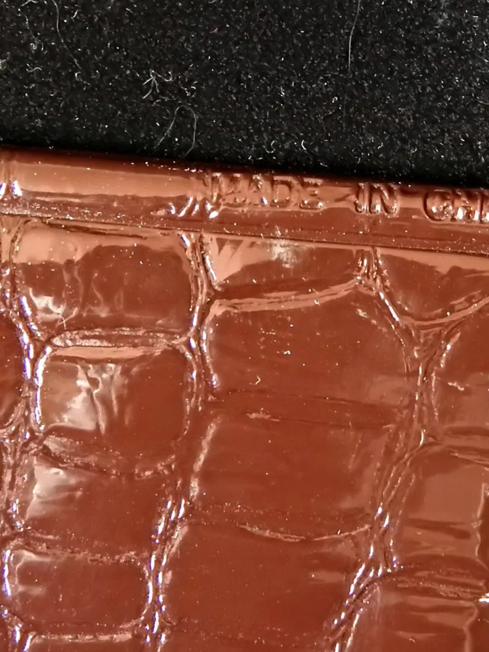 Vintage Buxton Crocodile-pattern Leather Business Card Holder